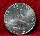 Djibouti 1999 a  10 Francs  Km23  In Sets Only  Mintage 1 800  Bu  9-2  Reduced