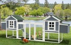 144    Large Chicken Coop W  Run   wooden Hutch Poultry Cage Hen House W nesting