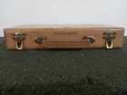 Vtg  permanent Pigments  Artist Painters Box Solid Wood Leather Handle - Nice 