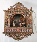 Antique Retablo Spanish Colonial Altarpiece Polychromed Home Altar Painting 14 