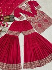 Pakistani Indian Salwar Kameez Wedding Party Wear Dress Bollywood Sharara Suit