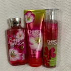 3 Pc Set Bath   Body Works Og Cherry Blossom  Lotion  Fragrance Mist   Body Wash
