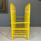 Vtg 1982 Yaffa Yellow Plastic Grid Lp Record Magazine Rack Holder 80s Organizer
