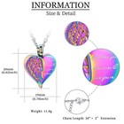 Heart Urn Necklace Ashes Jewelry Women Men Keepsake Cremation Locket Ash Holder