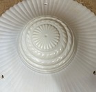 Vintage Milk Glass Art Deco 3 Hole Light Shade