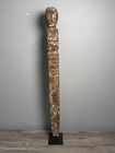 Papua New Guinea Abelam Wood Planting Stick Hand-carved Figure On Stand Antique