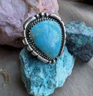 Vintage Navajo High Grade Royston Turquoise Sterling Ring Sz 5 75 Signed Lm