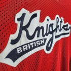 Rare Vintage British Knights Red Blue Whie Hockey Mesh Jersey Sz Xl Made In Usa