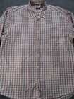 Izod Red  Blue  White Dress Shirt  Long-sleeved Button Down  Size L   068 