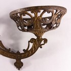 Antique 1881 Victorian Cast Iron Swing Arm Wall Bracket Sconce Oil Lamp Holder