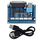 2pcs 5 Axis Cnc Breakout Board With Optical Coupler For Stepper Motor Driver Usb