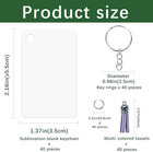 160 Pcs Metal Sublimation Keychain Blanks Bulk double Sided Sublimation Blanks K