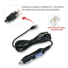 Car Power Cord Cable For Escort Passport 8500 X50 9500ix 7500is Redline 360c Max