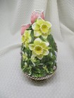 Vintage Partylite Tealight Candle Holder Ceramic Basket Of Flowers 8    Tall