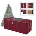 Elf Stor Red Rolling Christmas Tree Storage Duffel Bag W window For 9 Ft Tree