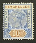 Travelstamps  Seychelles Stamps 10c Qv  Mint Original Gum Hinged Mogh