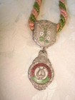 Odd Fellows Ioof Daughters Of Rebekah Musician Ceremonial Medal Badge With Rope