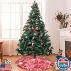 Heart Tree Skirt Xmas Tree Mat Christmas Tree Ornaments Decorations Holiday P