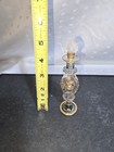 Vintage Egyptian Hand Blown Gold  Tone Glass Perfume Bottle 5  Tall