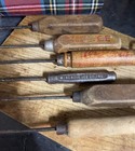 Lot 6 Vintage Antique Advertising Metal Ice Picks With Wood Handles Awl