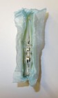 Dollhouse Artisan Blown Glass Christmas Tree Topper Silver Doll House Miniature
