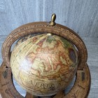 Vintage Old World Zodiac Astrology Wooden Desktop Globe Stand Made In Italy 9 