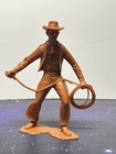 Vintage Louis Marx Lot 2 Cowboys Plastic Figures 6  1964