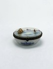 Vintage Fine Porcelain Seascape Sailboat Hinged Trinket Box