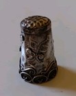 Vintage Sterling Silver  925  Sewing Thimble With Intricate Design - Mexico 