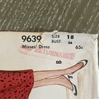 Mccall s 9639 Women Misses Dress Sewing Pattern Sz 18 Bust 36 Vintage 1953