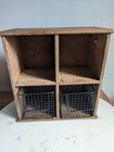Rustic Wood Wall Organizer W Wire Baskets Farmhouse Storage Shelf Bathroom Entry