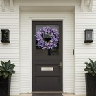  Lavender Wreath For Front Door 22 Inch - Purple Daisy Spring Summer