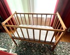 Vintage Mid Century Modern Wooden Heywood Wakefield Baby Infant Crib W mattress