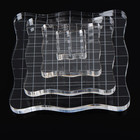 4 Pieces Stamp Blocks With Grid And Grip  Acrylic Clear Stamping Blocks Set E   