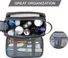 Bagsmart Toiletry Bag For Men  Canvas Travel Toiletry Organizer Dopp Kit Water-r