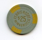 25 00 Chip From The Ferris Hotel Casino Winnemucca Nevada Small Key