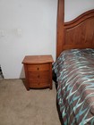 Medium Brown Wood Bedroom Set  Bedframe  Dresser W  Mirror   Nightstand  Drawers