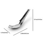 Stainless Steel Chinese Soup Spoons Set Of 6 Asian 16 5 3cm  Silver