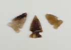 Small Knife River Flint Side Notched Points -central Sd Plains Arikara Artifacts