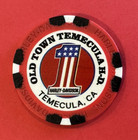 Harley Davidson Poker Chip 250 Years Of Freedom Old Town Temecula Red black