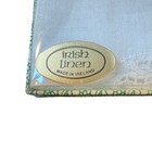 Vtg Irish Linen Wedding Handkerchief White Lace Trim Hanky Something Old