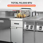 Wilprep Commercial Floor Deep Fryer Natural Gas 2 Basket 40lb 90000btu 400  f Csa