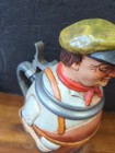 Vintage German Reinhold Merkelbach Figural Lidded Carpenter Stein Beer Jug