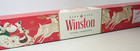 Vintage Nos Winston Cigarette Merry Christmas Empty Gift Advertising Display Box