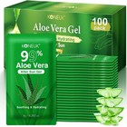 100 Pack Aloe Vera Gel 99  Pure - Hydrating For Face  Hair  Skin  Body  Travel S