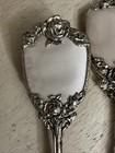 Gorgeous Vintage Dressing Vanity Handheld Mirror   Brush