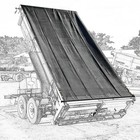 Dump Trailer Tarp 7 x16  - Heavy Duty Dump Truck Mesh Tarp With Double 