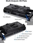 Moman V-mount Battery Plate Power Supply Splitter With 15mmrod Clamp For Cameras