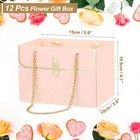 12 Pcs Flower Gift Box Paper Bouquet Flower Pink