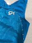 Gk Elite Child Large Cl Gymnastics Dance Leotard Mystique Teal Razorback Studs